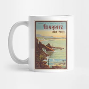 Biarritz toute l'année France Vintage Poster 1914 Mug